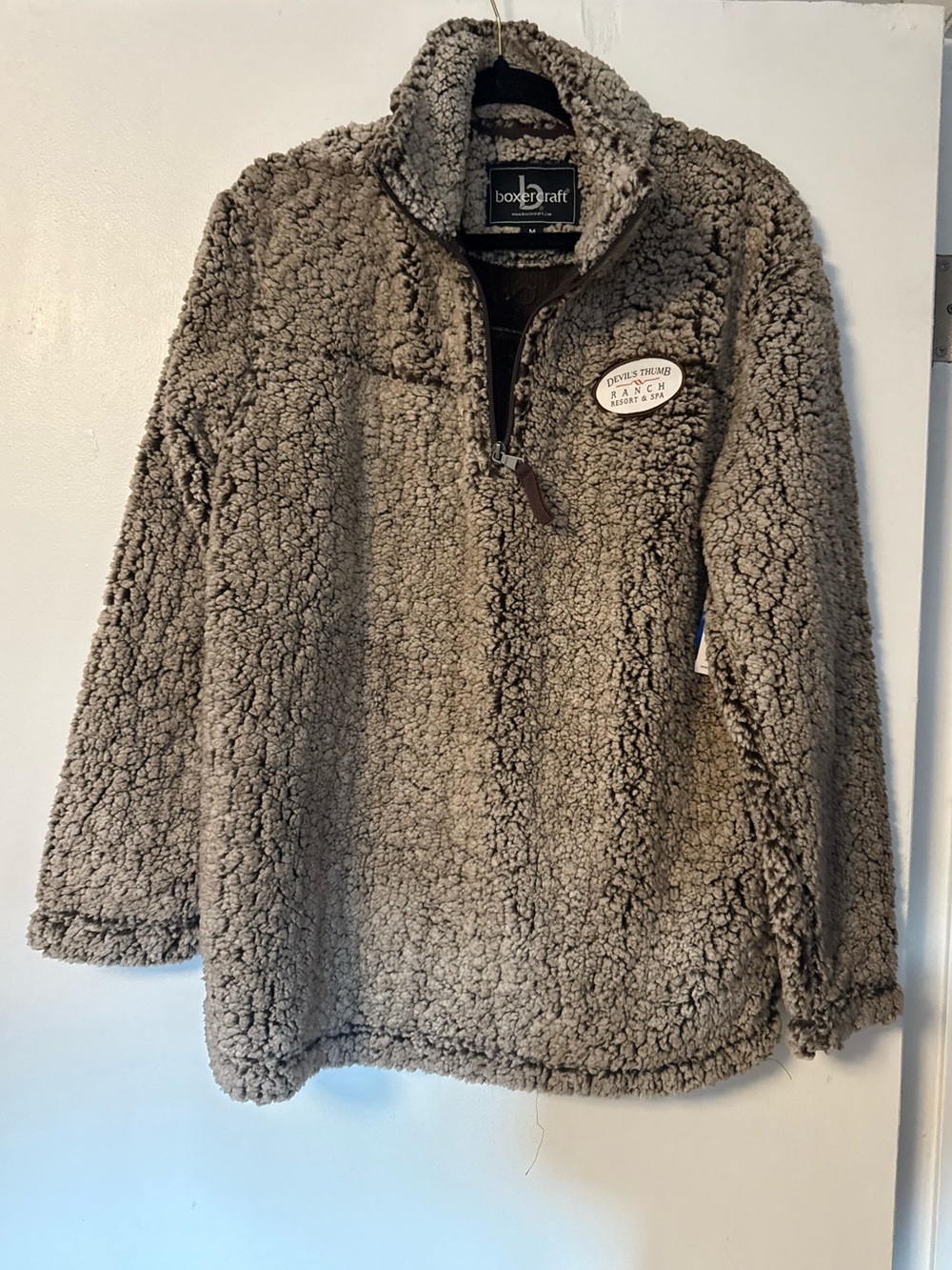 NWT - Boxercraft Taupe Sherpa Fleece Pullover